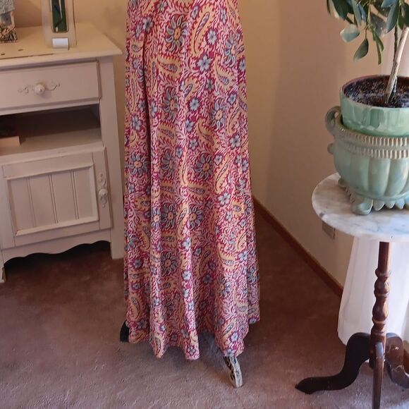 Chaps Cotton Maxi Dress. Coastal Cowgirl, Floral, Maxi - Picture 6 of 14